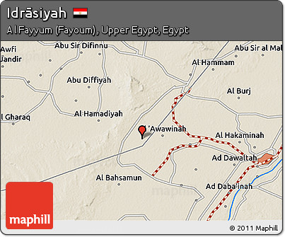 Shaded Relief 3D Map of Idrāsiyah