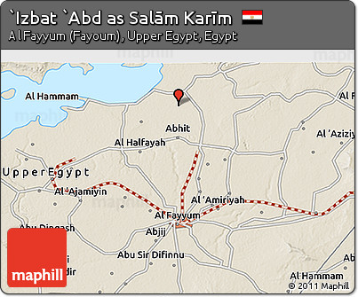 Shaded Relief 3D Map of `Izbat `Abd As Salām Karīm