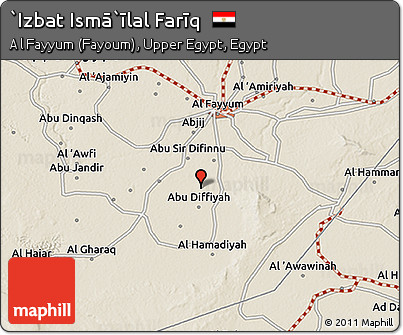 Shaded Relief 3D Map of `Izbat Ismā`īlal Farīq