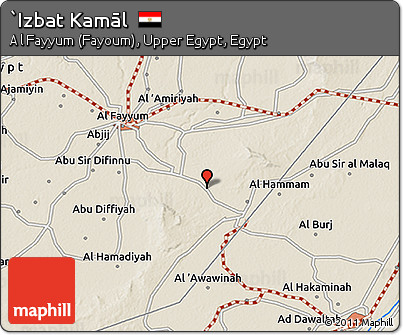 Shaded Relief 3D Map of `Izbat Kamāl