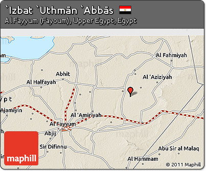 Shaded Relief 3D Map of `Izbat `Uthmān `Abbās