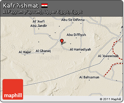 Shaded Relief 3D Map of Kafr Ḩishmat
