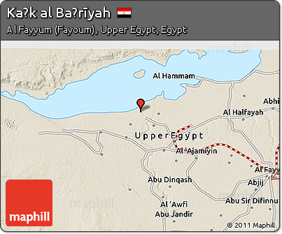 Shaded Relief 3D Map of Kaḩk Al Baḩrīyah