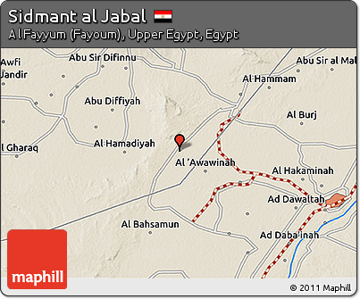 Shaded Relief 3D Map of Sidmant Al Jabal