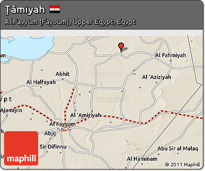Shaded Relief 3D Map of Ţāmiyah
