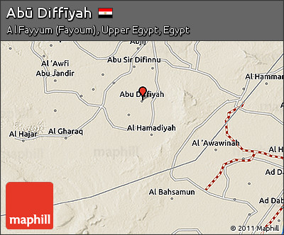 Shaded Relief 3D Map of Abū Diffīyah