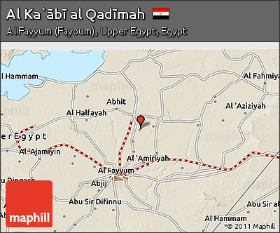 Shaded Relief 3D Map of Al Ka`ābī Al Qadīmah