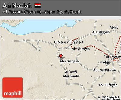 Shaded Relief 3D Map of An Nazlah