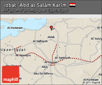Shaded Relief 3D Map of `Izbat `Abd As Salām Karīm