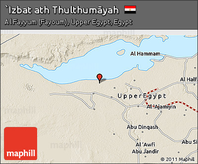 Shaded Relief 3D Map of `Izbat Ath Thulthumāyah