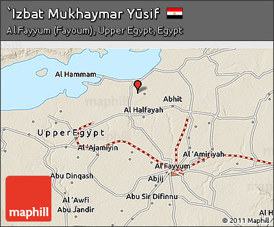 Shaded Relief 3D Map of `Izbat Mukhaymar Yūsif