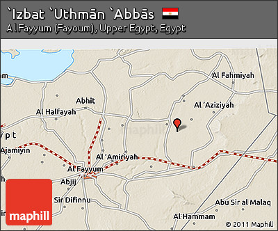 Shaded Relief 3D Map of `Izbat `Uthmān `Abbās