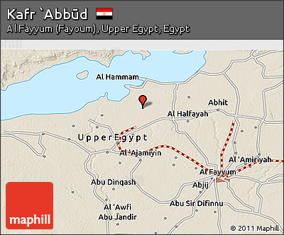 Shaded Relief 3D Map of Kafr `Abbūd