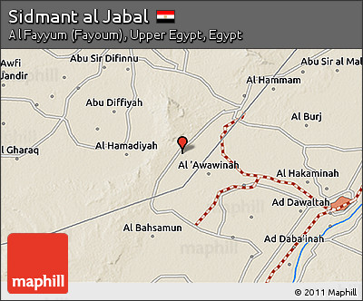 Shaded Relief 3D Map of Sidmant Al Jabal