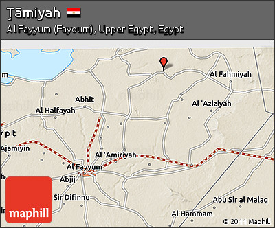 Shaded Relief 3D Map of Ţāmiyah