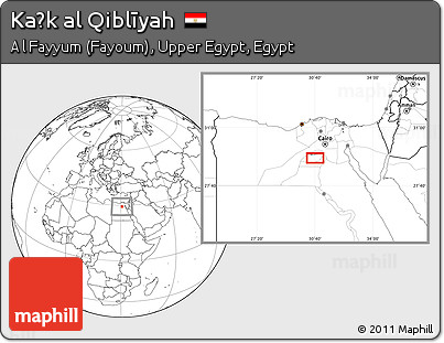 Blank Location Map of Kaḩk Al Qiblīyah