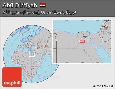 Gray Location Map of Abū Diffīyah