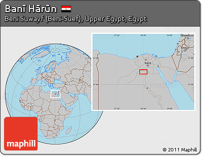 Gray Location Map of Banī Hārūn