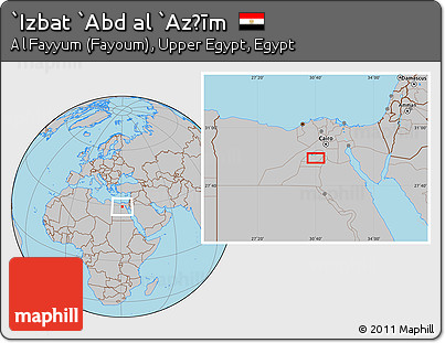 Gray Location Map of `Izbat `Abd Al `Az̧īm