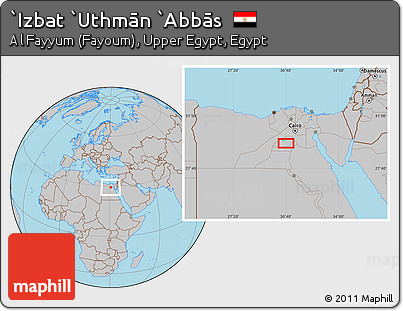 Gray Location Map of `Izbat `Uthmān `Abbās