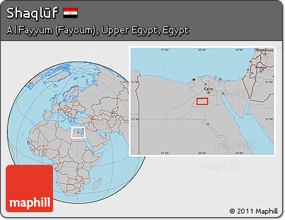 Gray Location Map of Shaqlūf