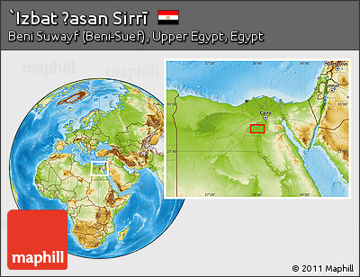 Physical Location Map of `Izbat Ḩasan Sirrī