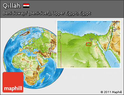 Physical Location Map of Qillah