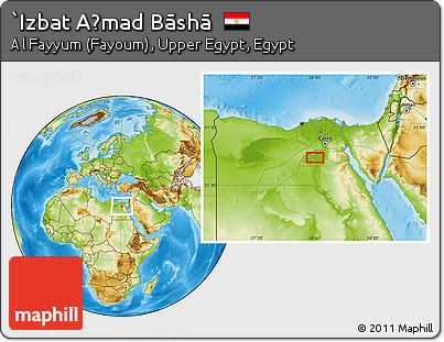Physical Location Map of `Izbat Aḩmad Bāshā