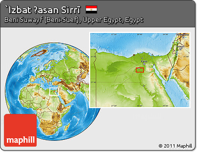 Physical Location Map of `Izbat Ḩasan Sirrī
