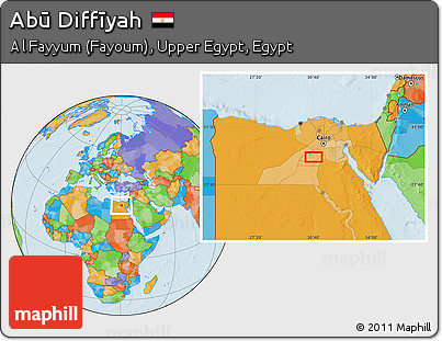 Political Location Map of Abū Diffīyah