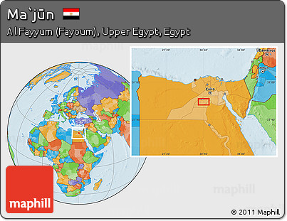 Political Location Map of Ma`jūn