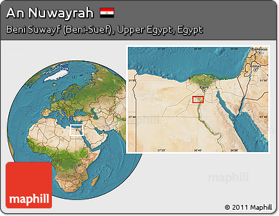 Satellite Location Map of An Nuwayrah