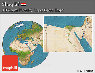Satellite Location Map of Shaqlūf