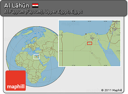 Savanna Style Location Map of Al Lāhūn