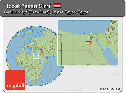 Savanna Style Location Map of `Izbat Ḩasan Sirrī