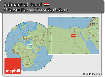 Savanna Style Location Map of Sidmant Al Jabal