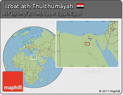 Savanna Style Location Map of `Izbat Ath Thulthumāyah
