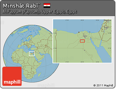 Savanna Style Location Map of Minshāt Rabī`