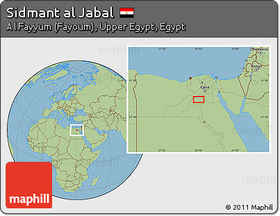 Savanna Style Location Map of Sidmant Al Jabal
