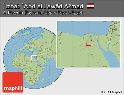 Savanna Style Location Map of `Izbat `Abd Al Jawād Aḩmad