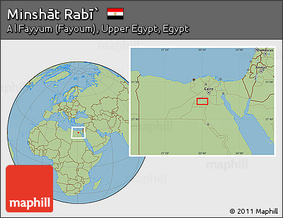Savanna Style Location Map of Minshāt Rabī`