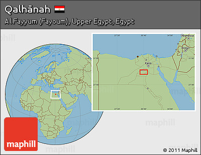 Savanna Style Location Map of Qalhānah
