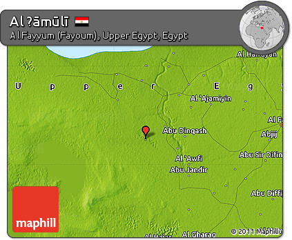 Physical Map of Al Ḩāmūlī