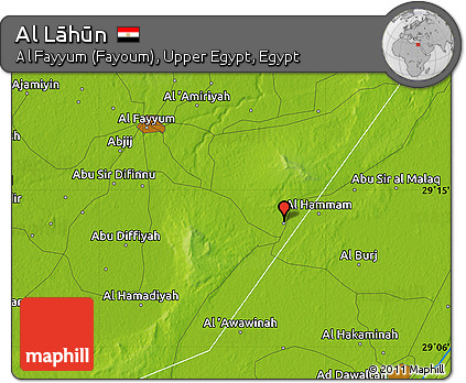 Physical Map of Al Lāhūn
