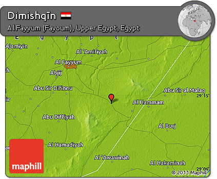 Physical Map of Dimishqīn