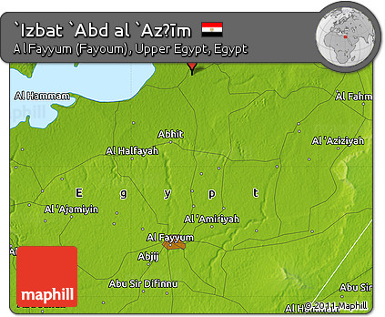 Physical Map of `Izbat `Abd Al `Az̧īm