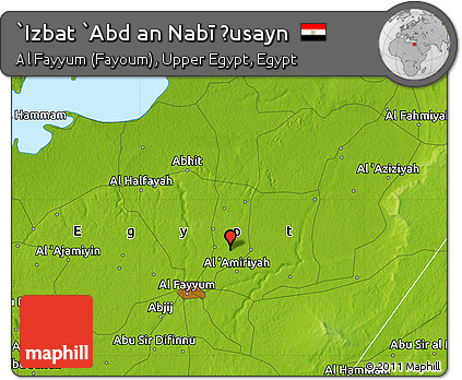 Physical Map of `Izbat `Abd An Nabī Ḩusayn