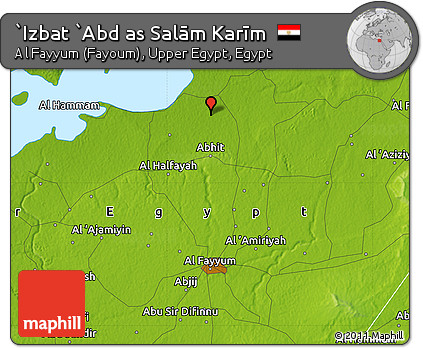 Physical Map of `Izbat `Abd As Salām Karīm