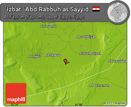 Physical Map of `Izbat `Abd Rabbuh As Sayyid