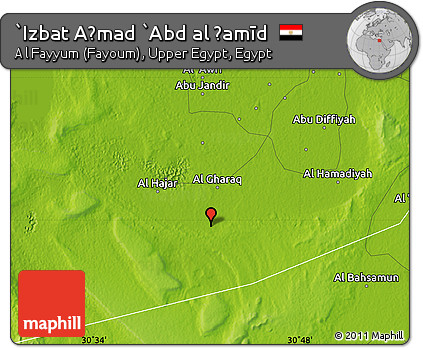 Physical Map of `Izbat Aḩmad `Abd Al Ḩamīd